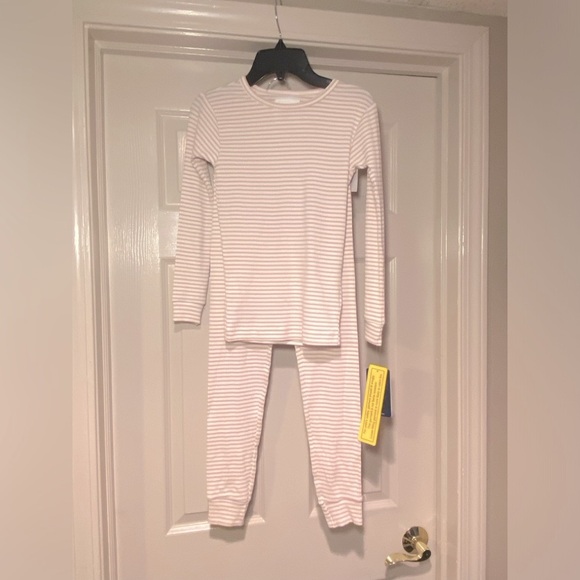 NWT Petit Lem Girls‎ Knitter Pajama Set Pink/ White Stripe Gift Stocking Stuffer - Picture 3 of 5